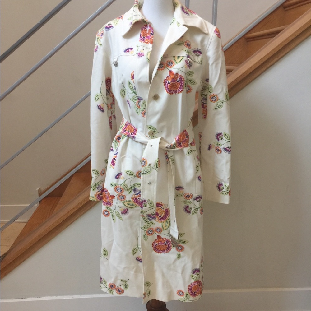 Spring floral trench